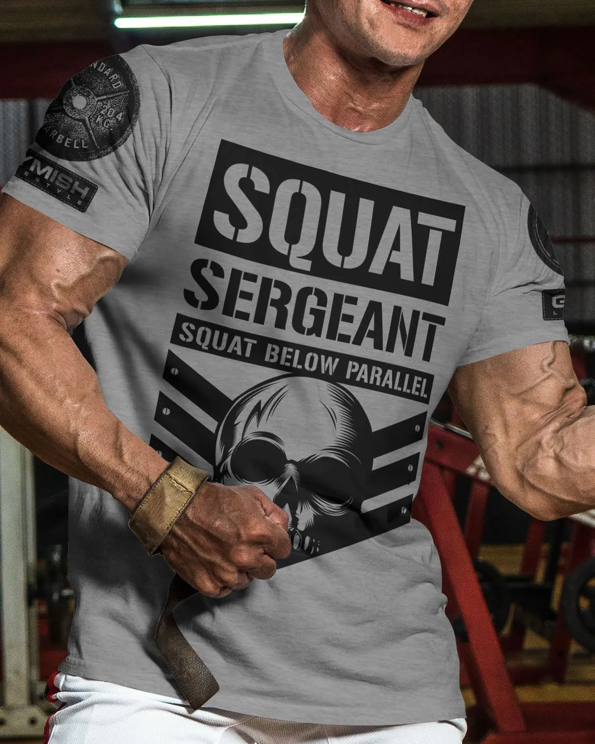 064. Squat Sergeant Workout Gym T-Shirt for Men