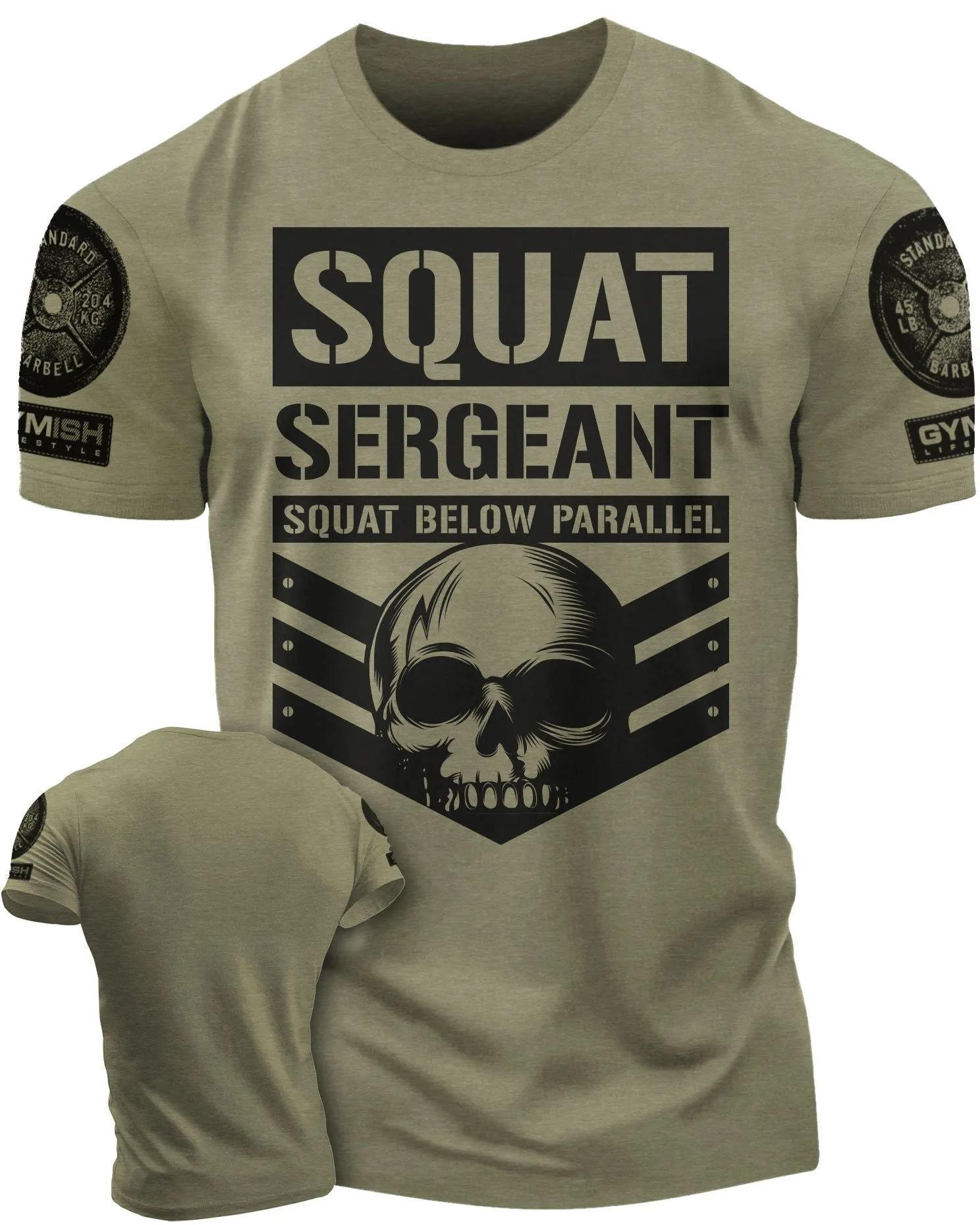 064. Squat Sergeant Workout Gym T-Shirt for Men