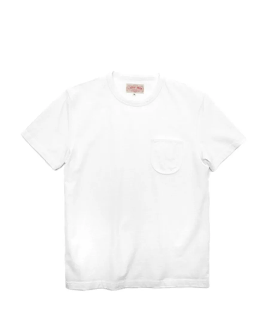 1940s Solid Colour Rib Pocket Tee