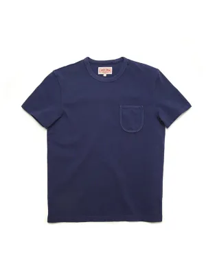 1940s Solid Colour Rib Pocket Tee