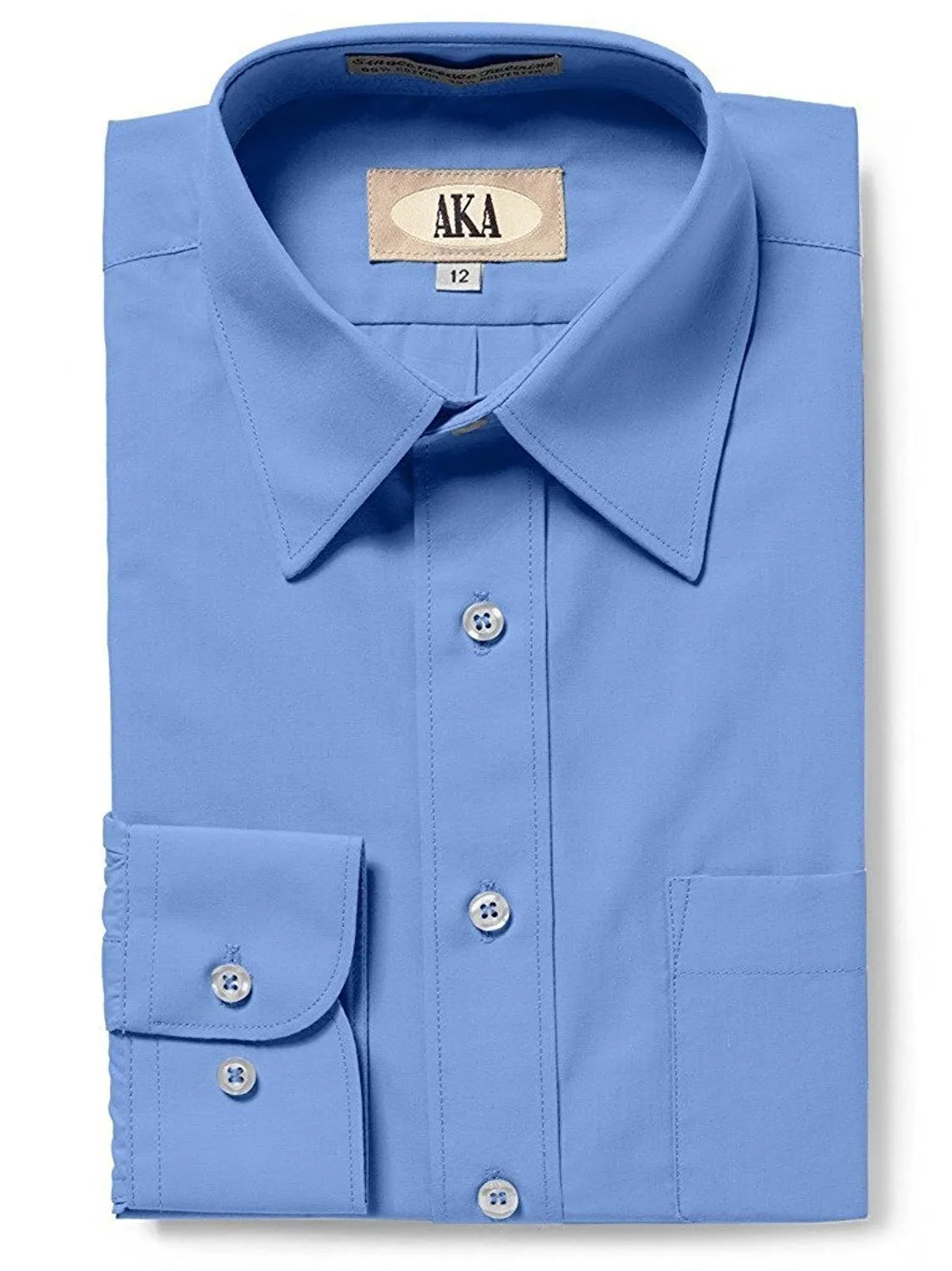 AKA Boy's 2-20 Regualr Fit Long Sleeve Solid Dress Shirt - Colors - CLEARANCE, FINAL SALE!