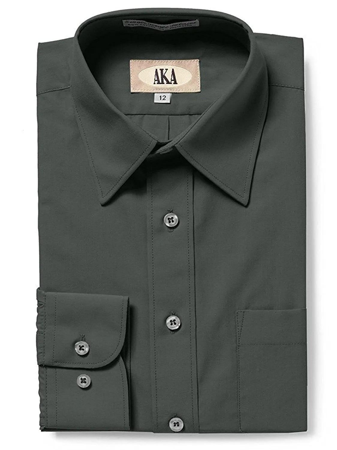 AKA Boy's 2-20 Regualr Fit Long Sleeve Solid Dress Shirt - Colors - CLEARANCE, FINAL SALE!