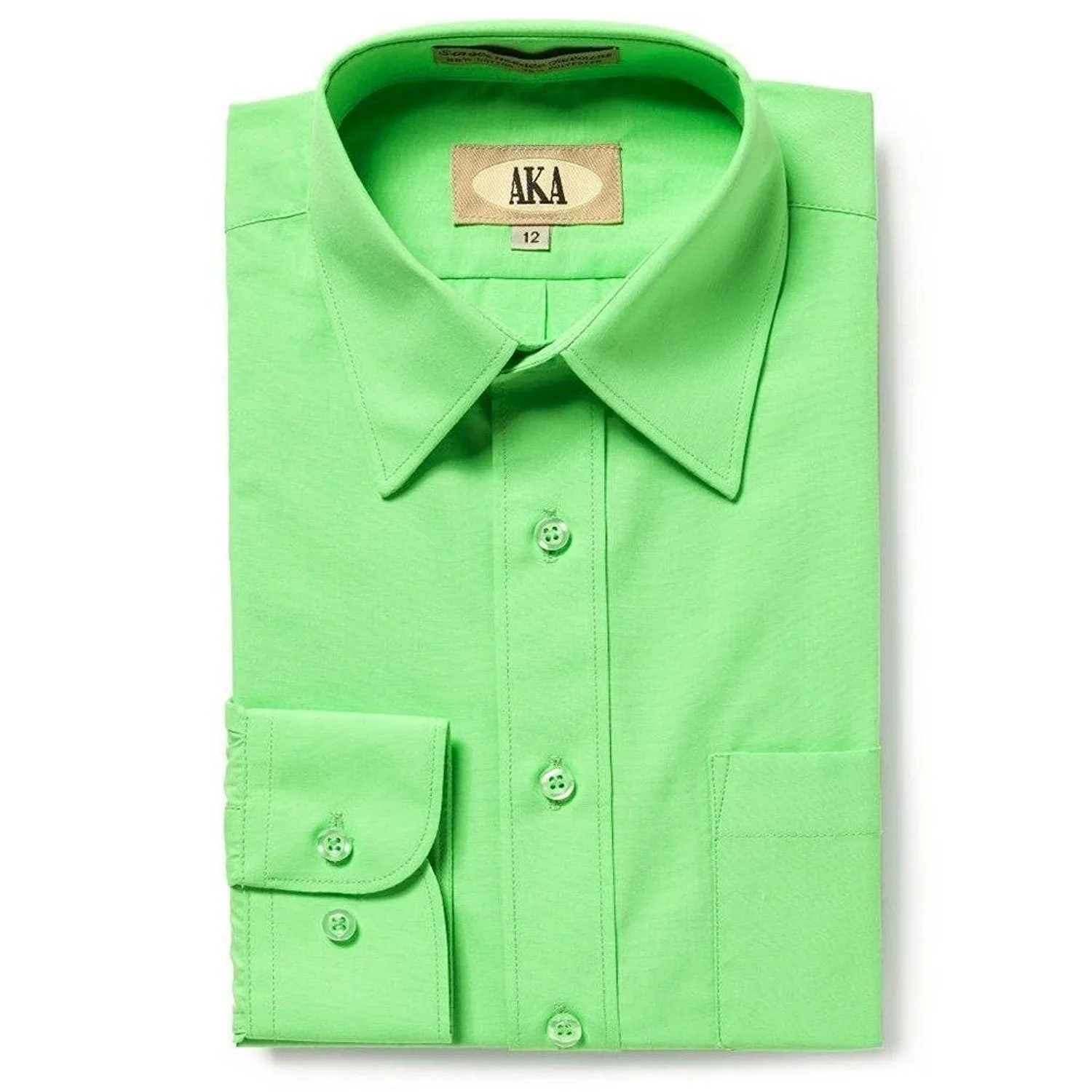 AKA Boy's 2-20 Regualr Fit Long Sleeve Solid Dress Shirt - Colors - CLEARANCE, FINAL SALE!