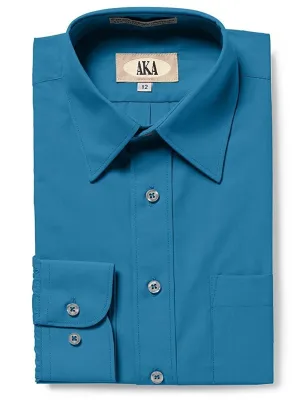 AKA Boy's 2-20 Regualr Fit Long Sleeve Solid Dress Shirt - Colors - CLEARANCE, FINAL SALE!