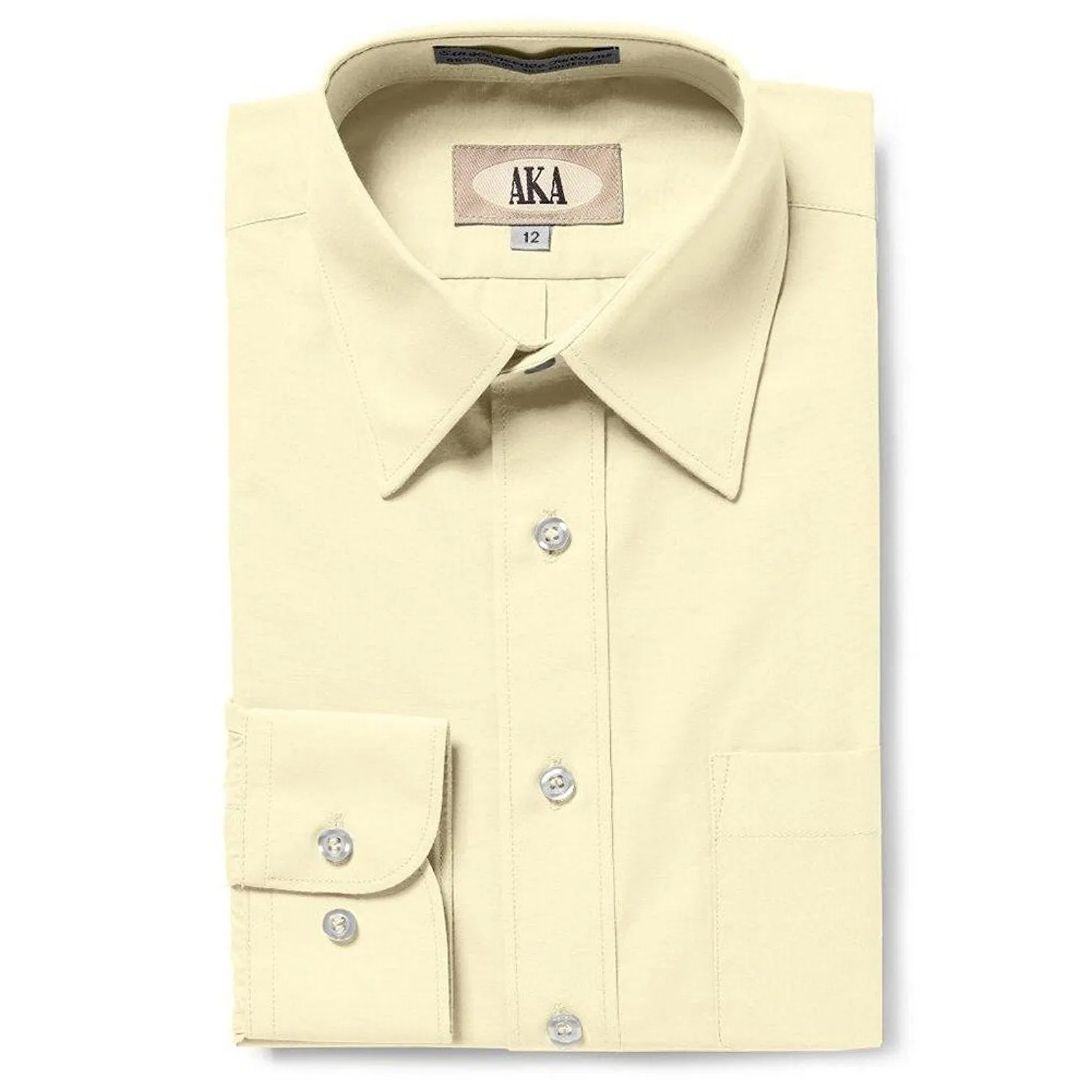 AKA Boy's 2-20 Regualr Fit Long Sleeve Solid Dress Shirt - Colors - CLEARANCE, FINAL SALE!