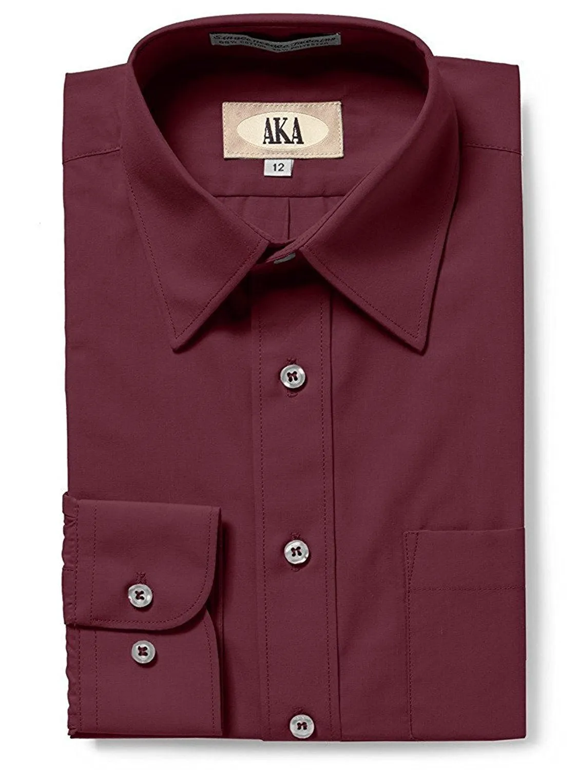 AKA Boy's 2-20 Regualr Fit Long Sleeve Solid Dress Shirt - Colors - CLEARANCE, FINAL SALE!