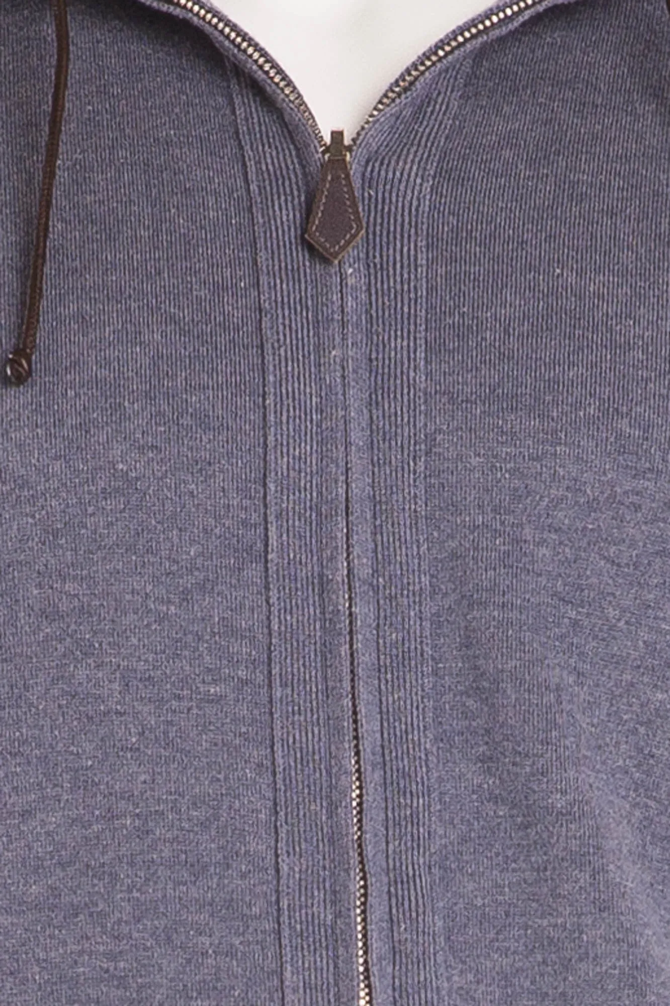 Authentic Hermes - Grey/Blue Zip Up Hoodie - L
