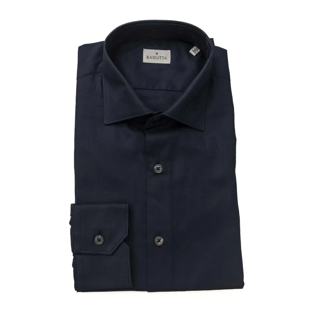 Bagutta Blue Cotton Men's Shirt