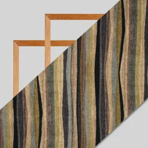 Beige And Black Texture Pattern Digital Print Crepe Silk Fabric