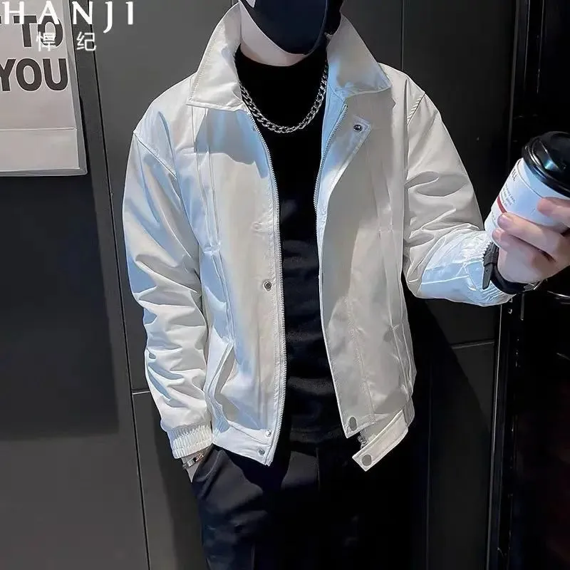 Bonsir Splicing Striped Male Baseball Coats Zip V Men's Bomber Jackets Trendy Cheap Sale Joker New in Korean Reviews Many Deals Cold