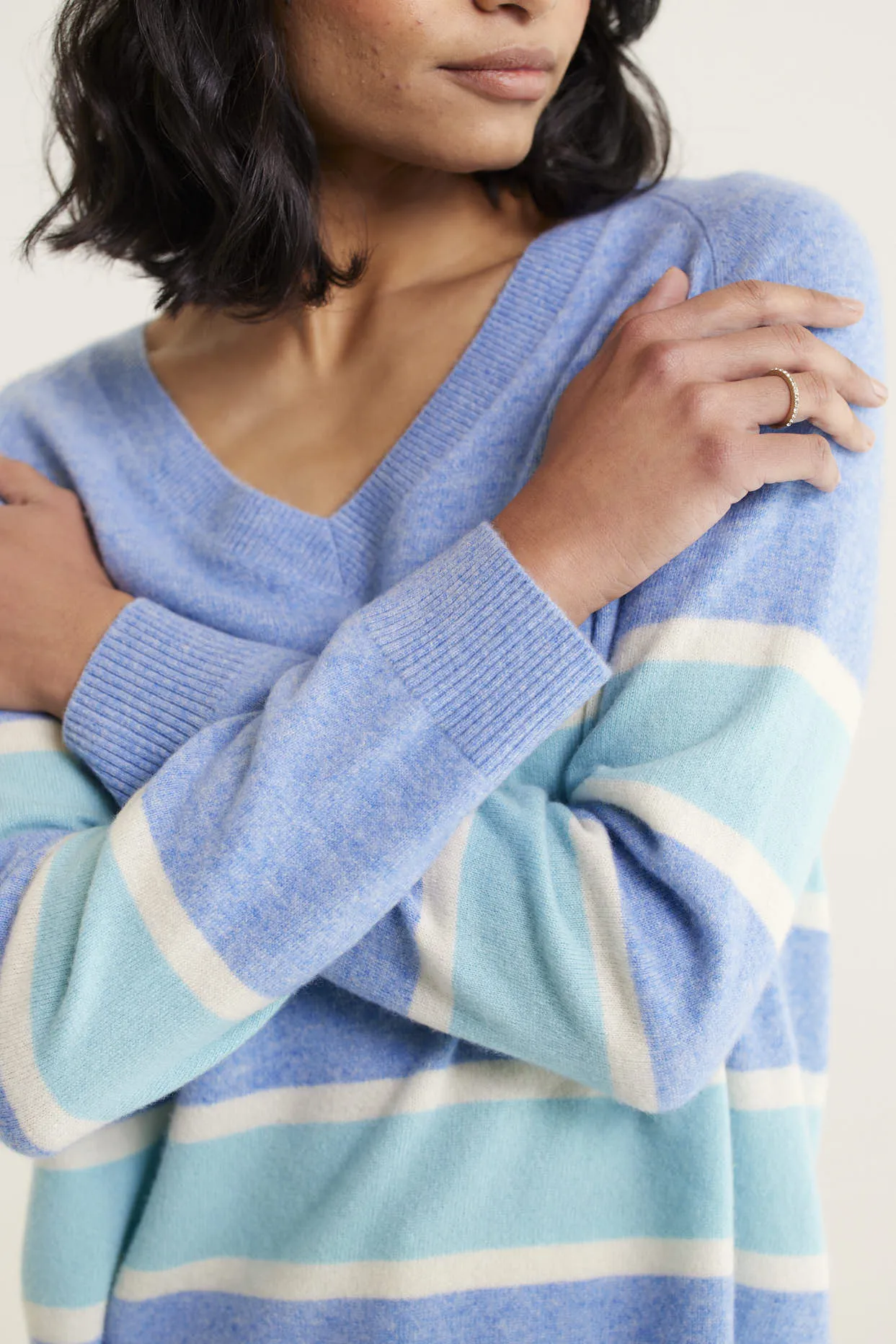 Brooklyn Cashmere Sweater In Denim