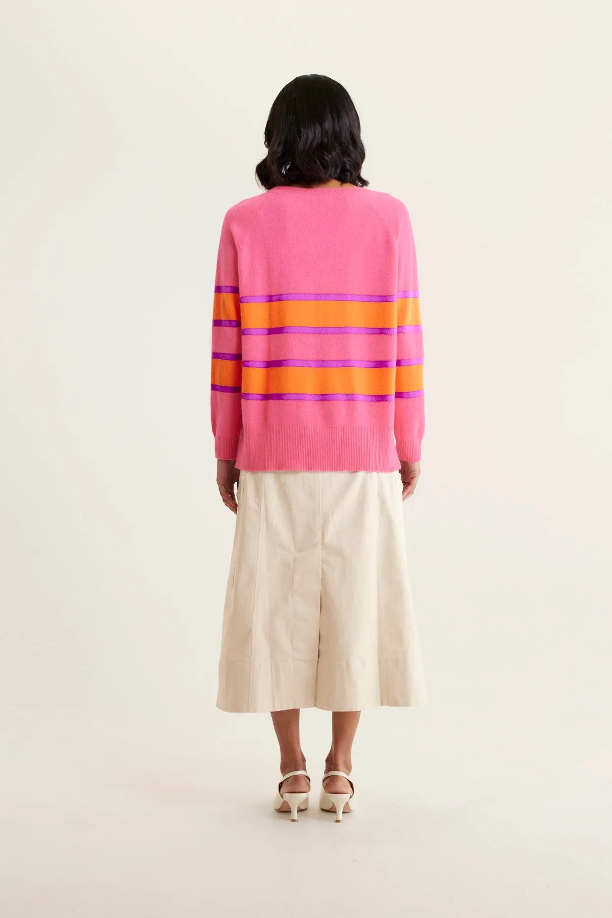 Brooklyn Cashmere Sweater In Electric Pink