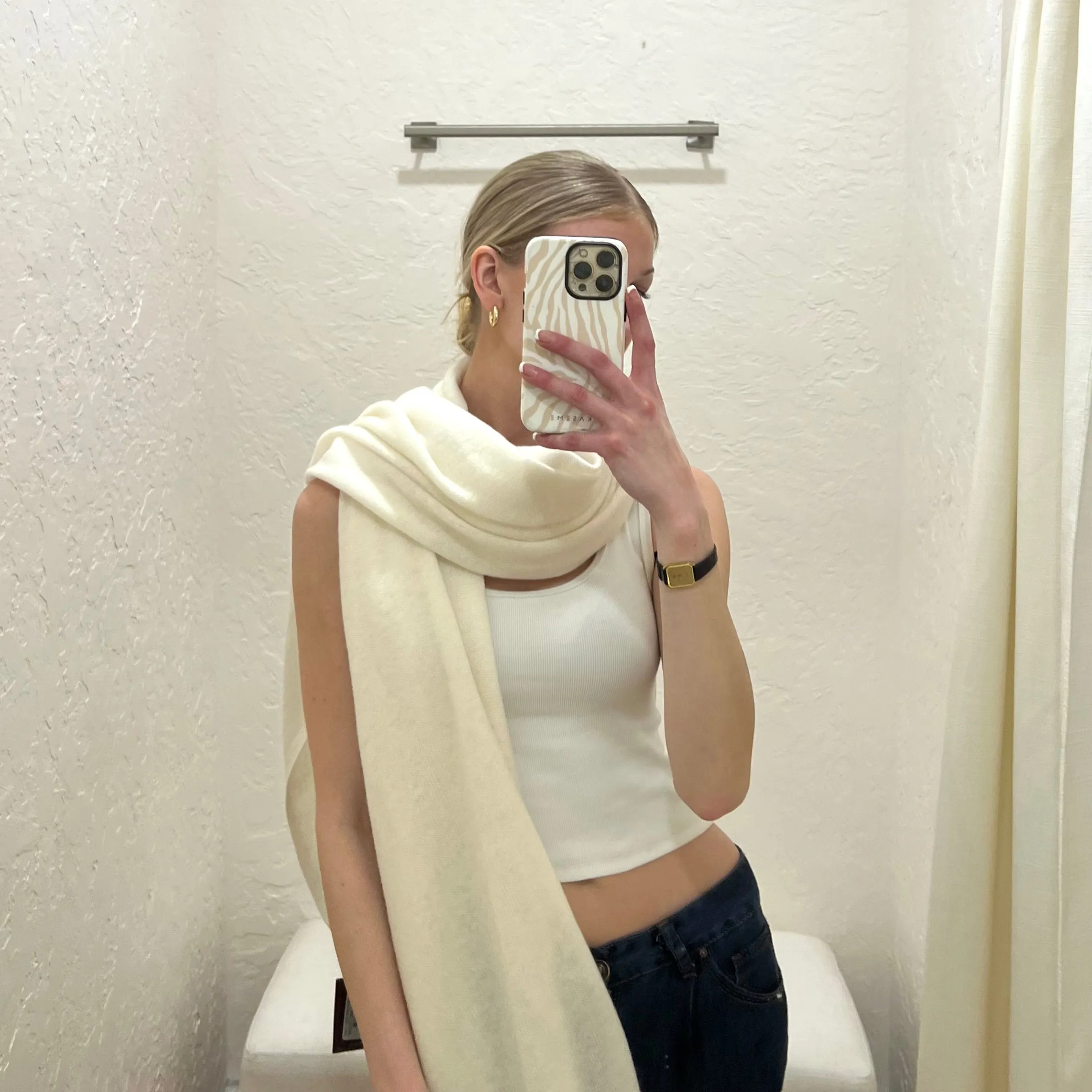Cashmere Travel Wrap - Cream