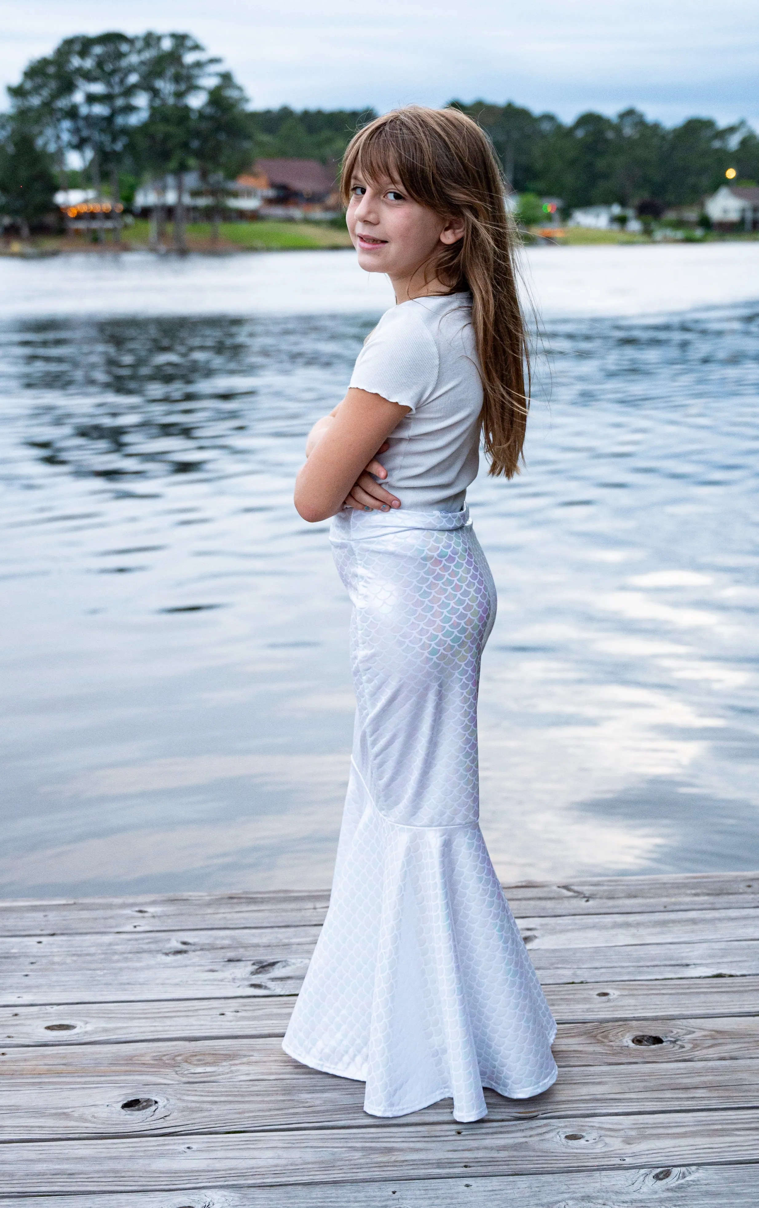 Children's Long Mermaid Fishtail Skirt | Girls Mermaid Costume Skirt | Many Colors