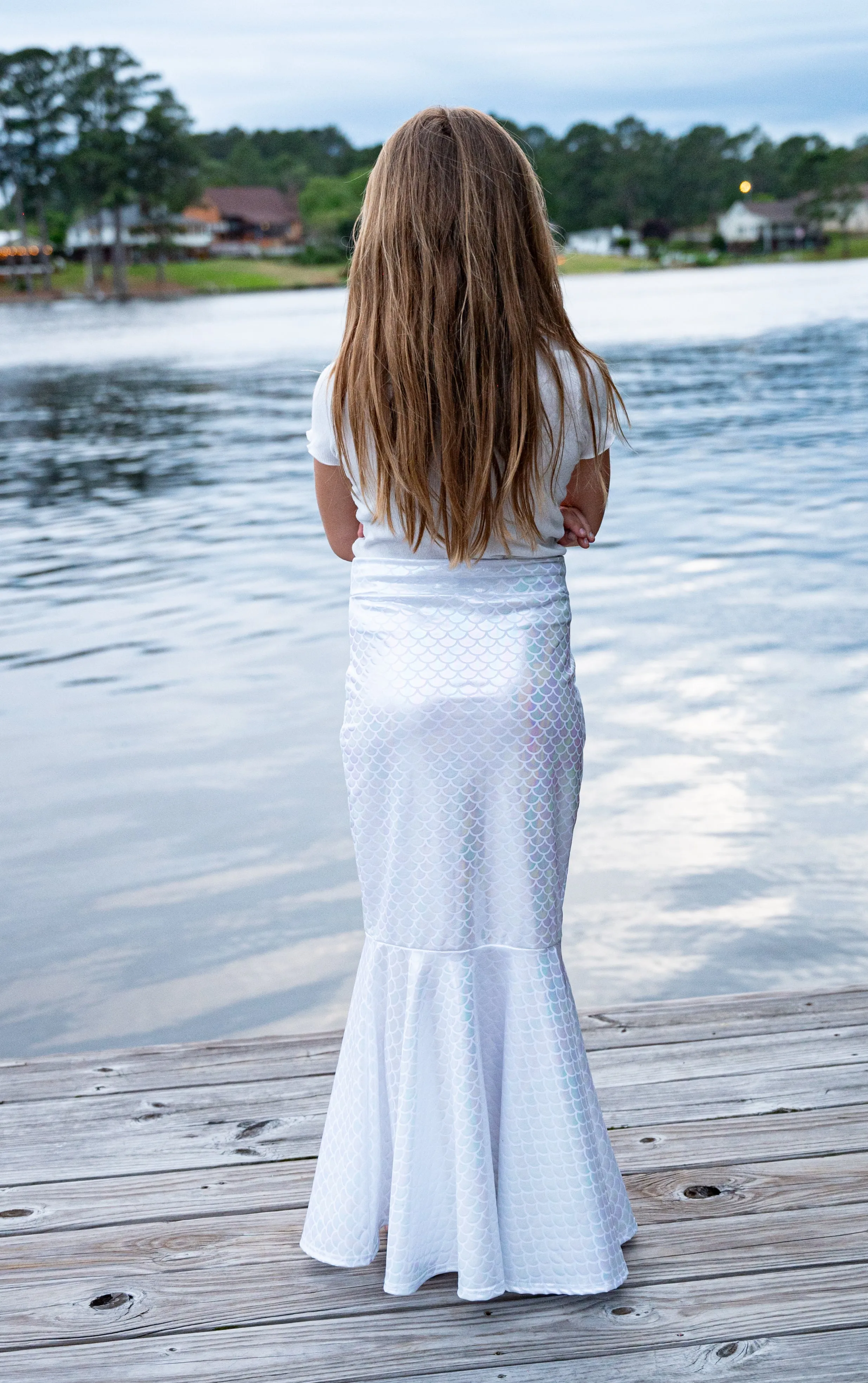 Children's Long Mermaid Fishtail Skirt | Girls Mermaid Costume Skirt | Many Colors