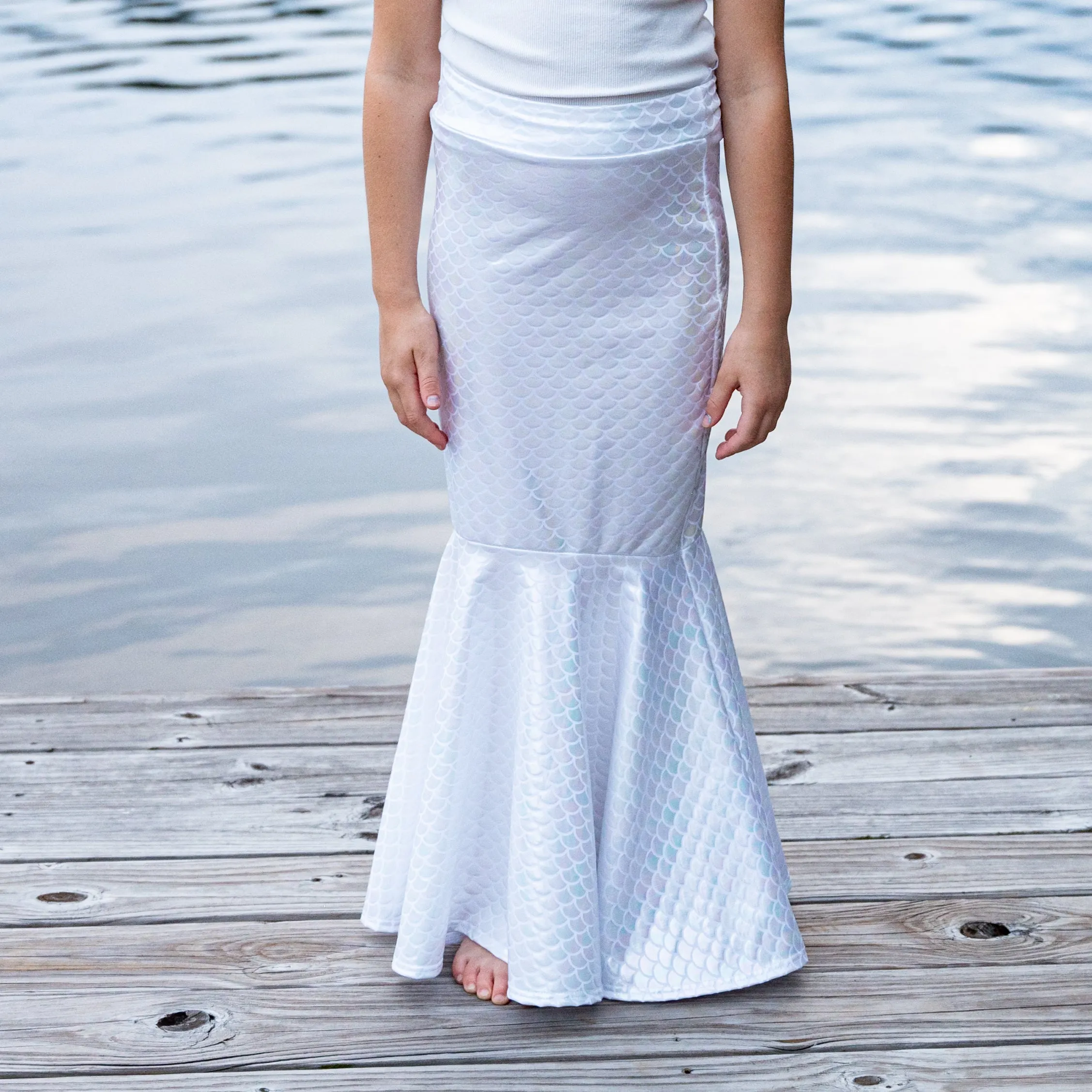 Children's Long Mermaid Fishtail Skirt | Girls Mermaid Costume Skirt | Many Colors