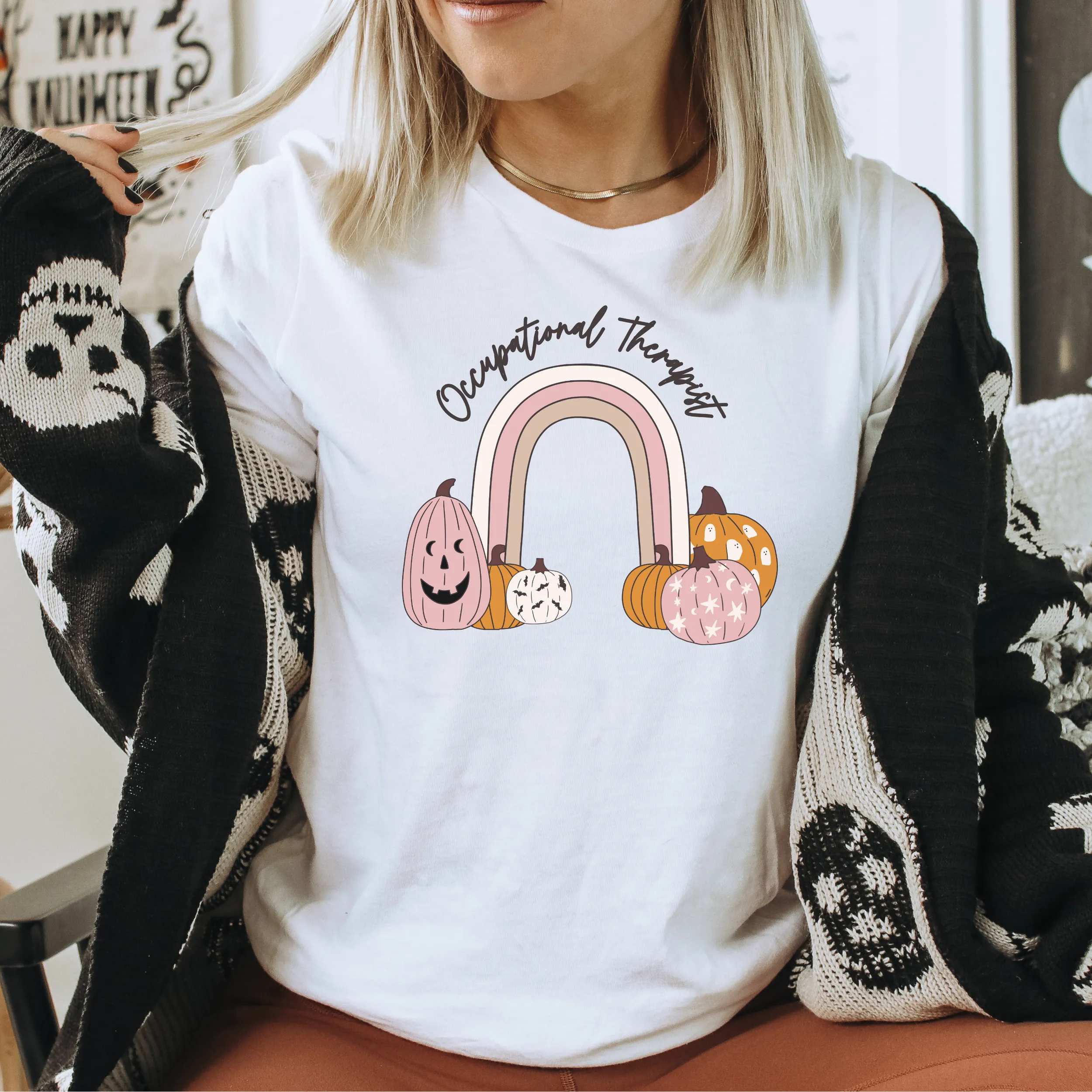 Custom Pumpkin Rainbow Tee