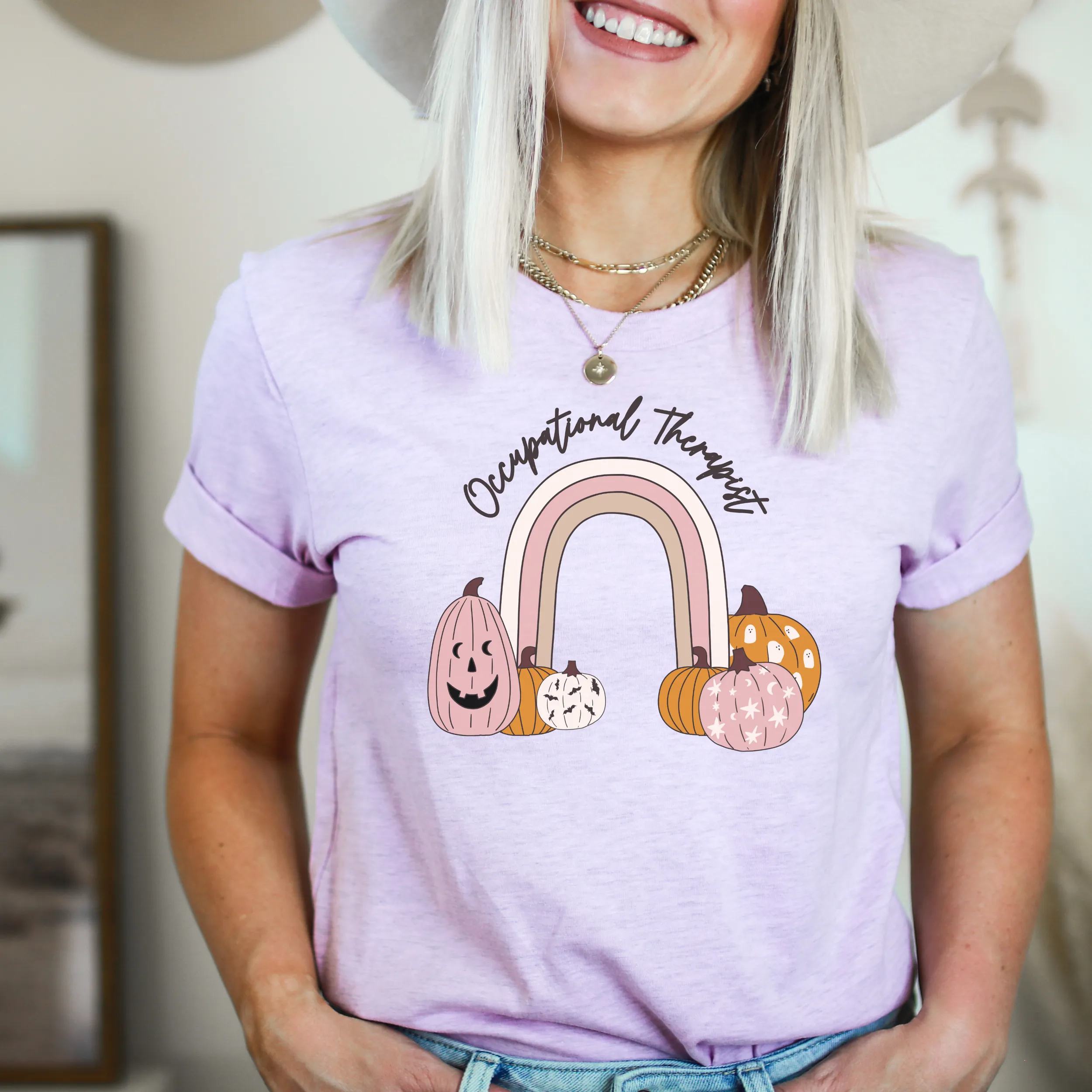 Custom Pumpkin Rainbow Tee