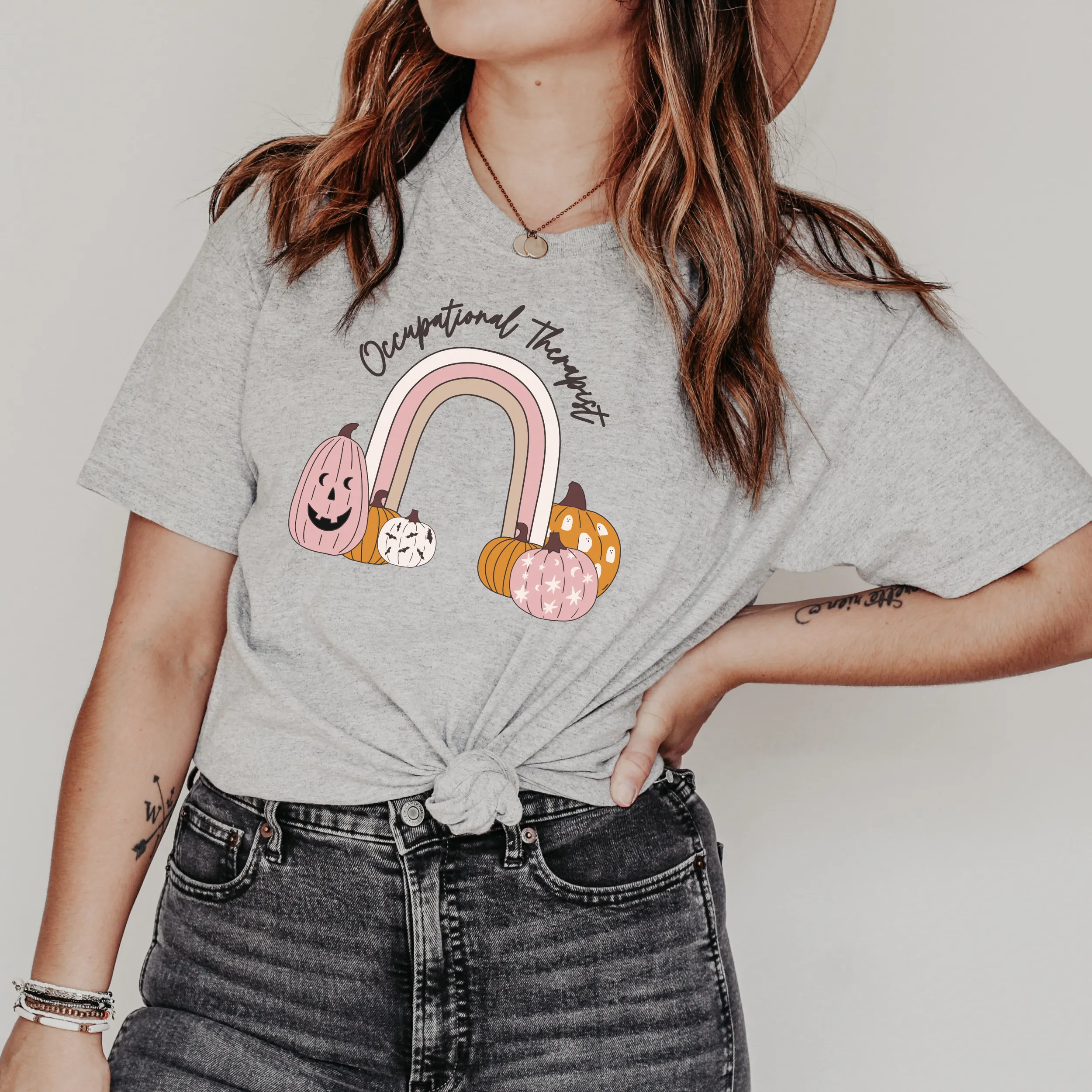 Custom Pumpkin Rainbow Tee
