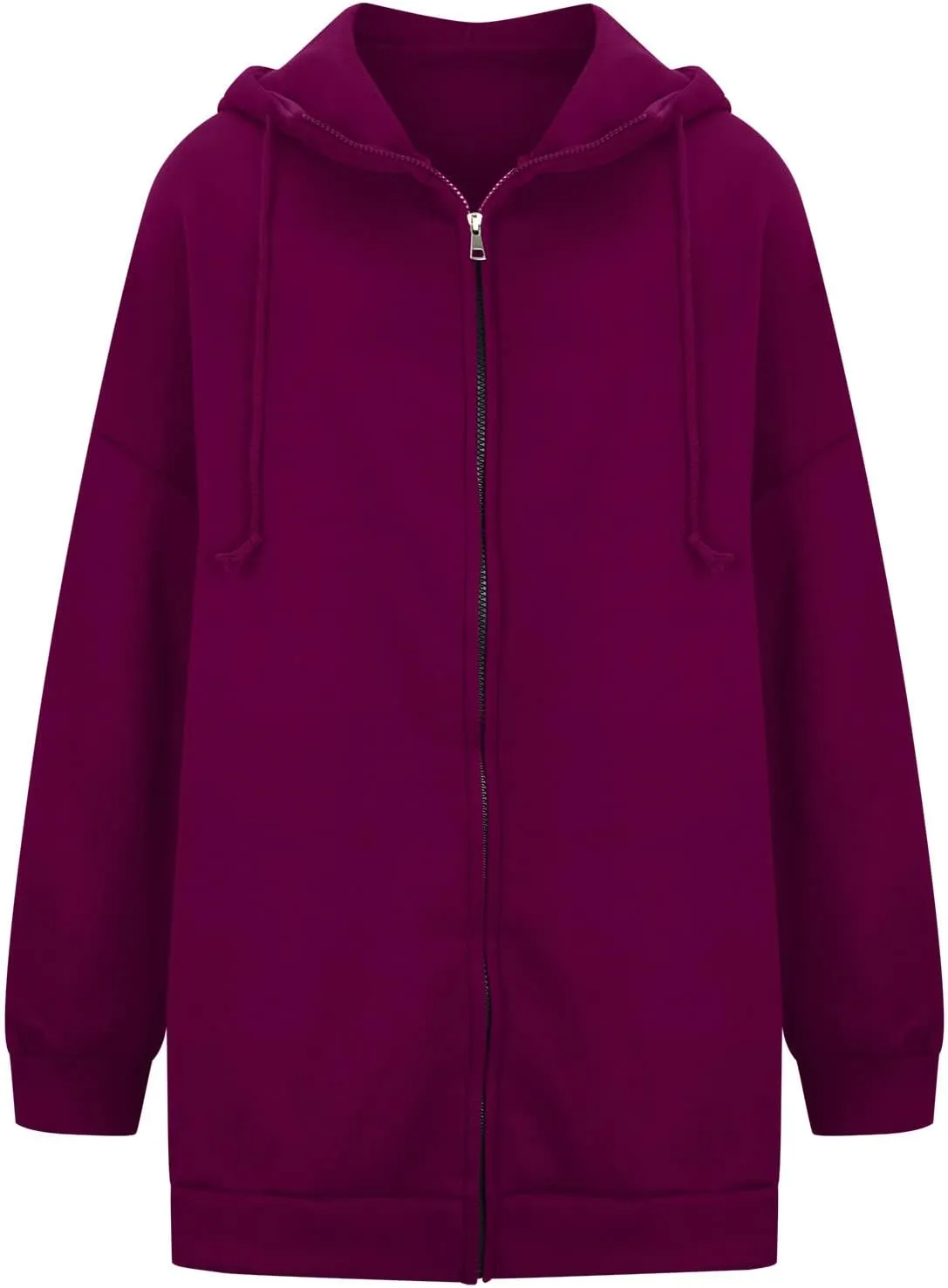 DASAYO Womens Long Oversized Hoodies Plus Size Pullover Hooded Hem Top Sweater Sweatshirts Winter Ouffits with Slit Pockets