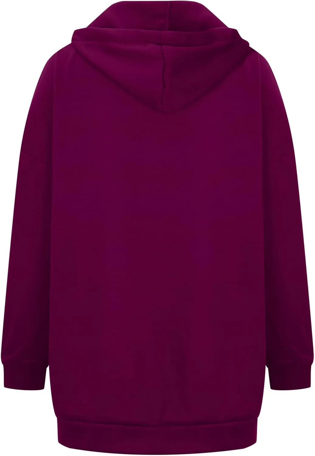 DASAYO Womens Long Oversized Hoodies Plus Size Pullover Hooded Hem Top Sweater Sweatshirts Winter Ouffits with Slit Pockets