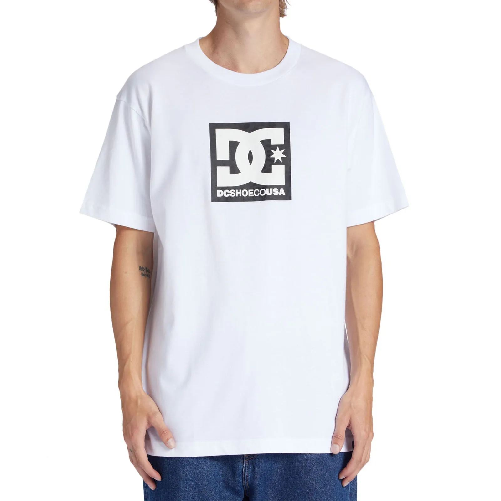 DC Shoes Mens Square Star Fill Short Sleeve Crew Neck T-Shirt
