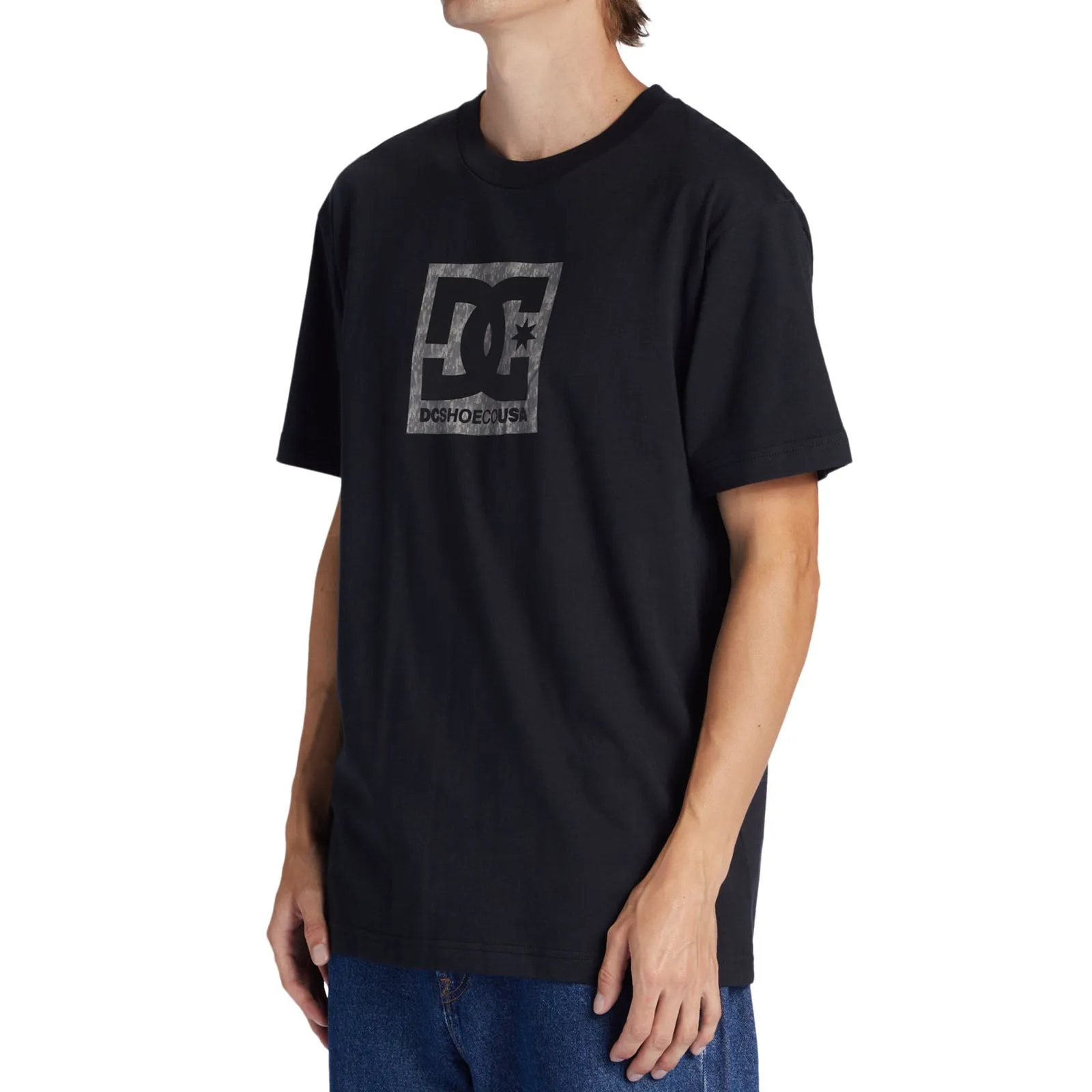 DC Shoes Mens Square Star Fill Short Sleeve Crew Neck T-Shirt