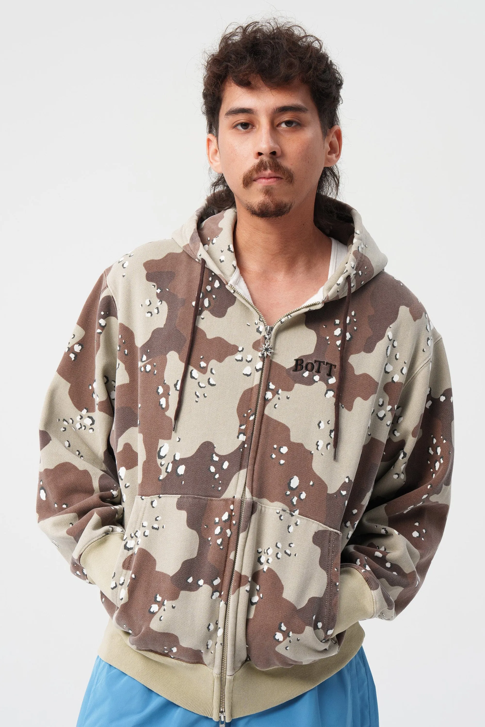 Desert Camo Zip Hoodie Sand