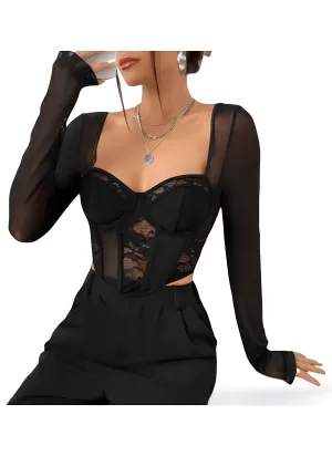 EnchantVibe Lace Crop Top