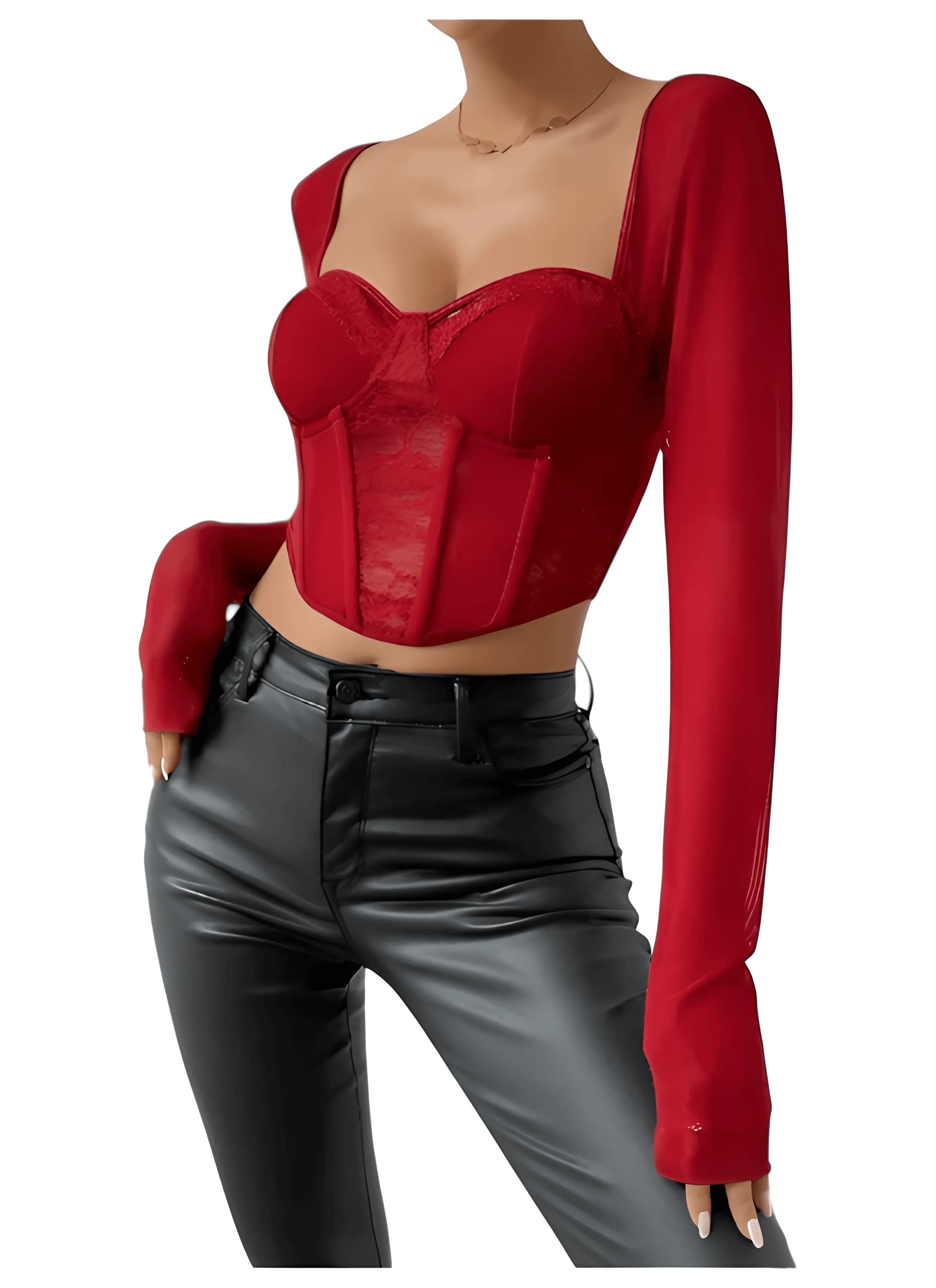 EnchantVibe Lace Crop Top