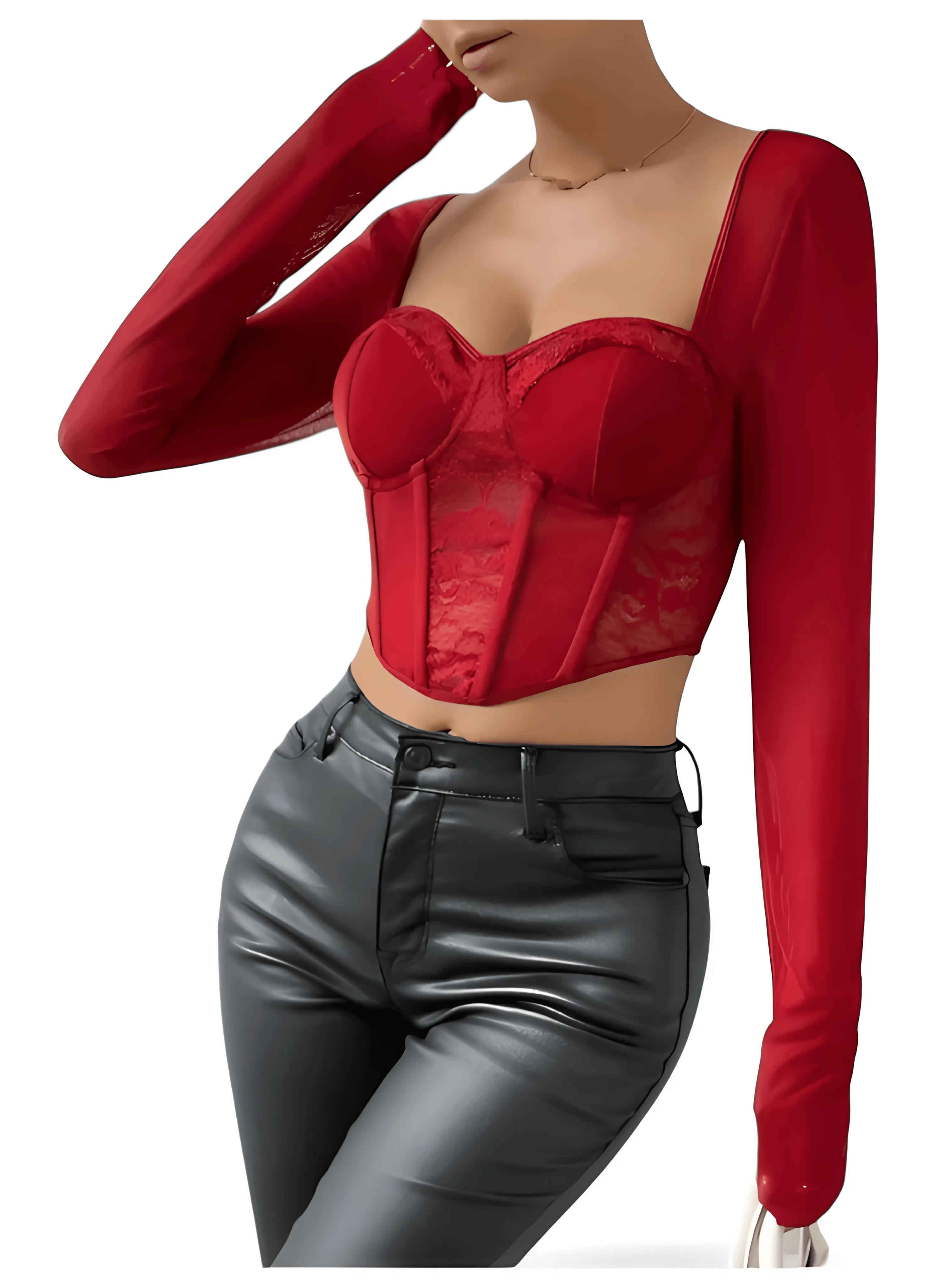 EnchantVibe Lace Crop Top