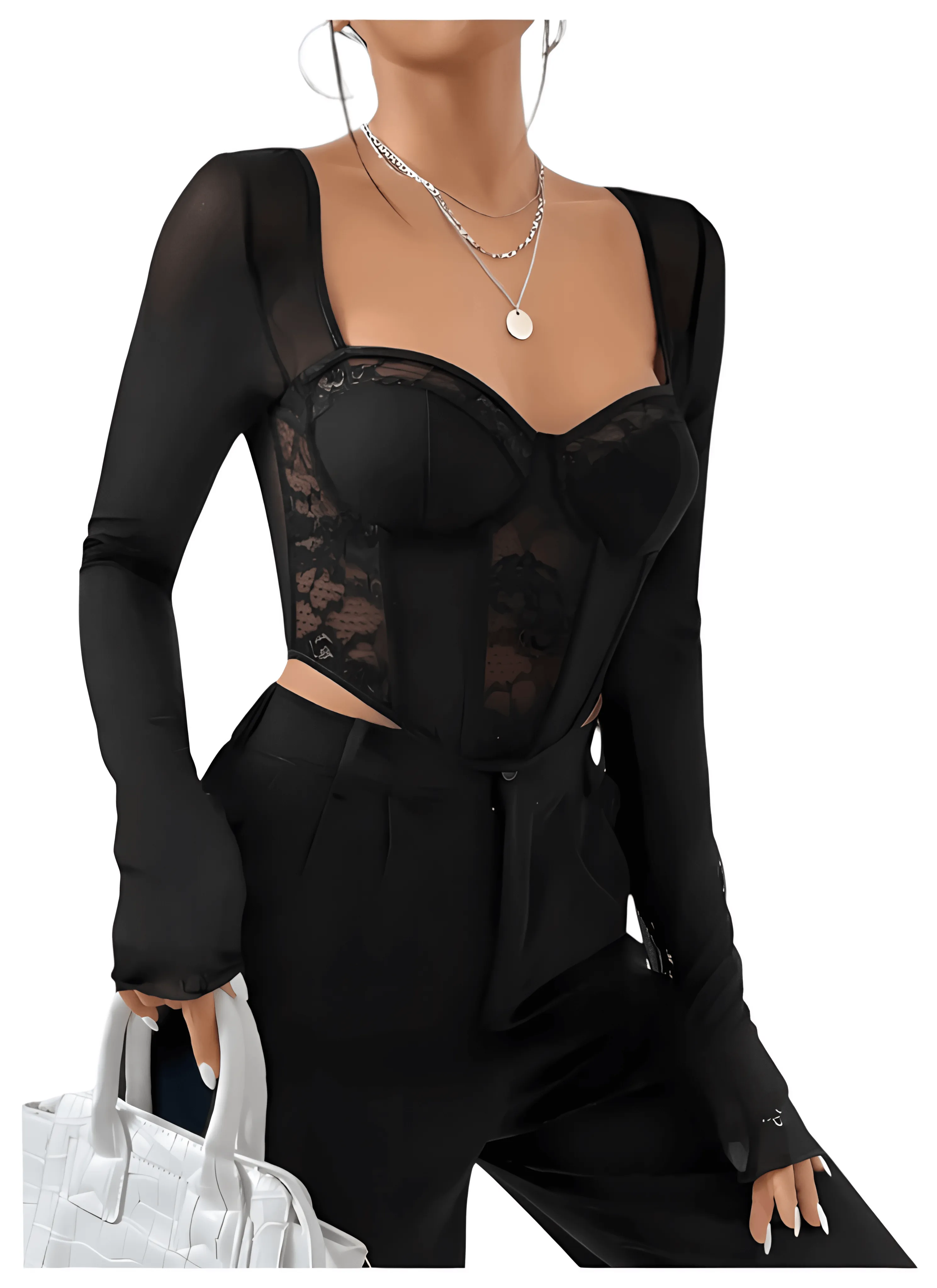 EnchantVibe Lace Crop Top