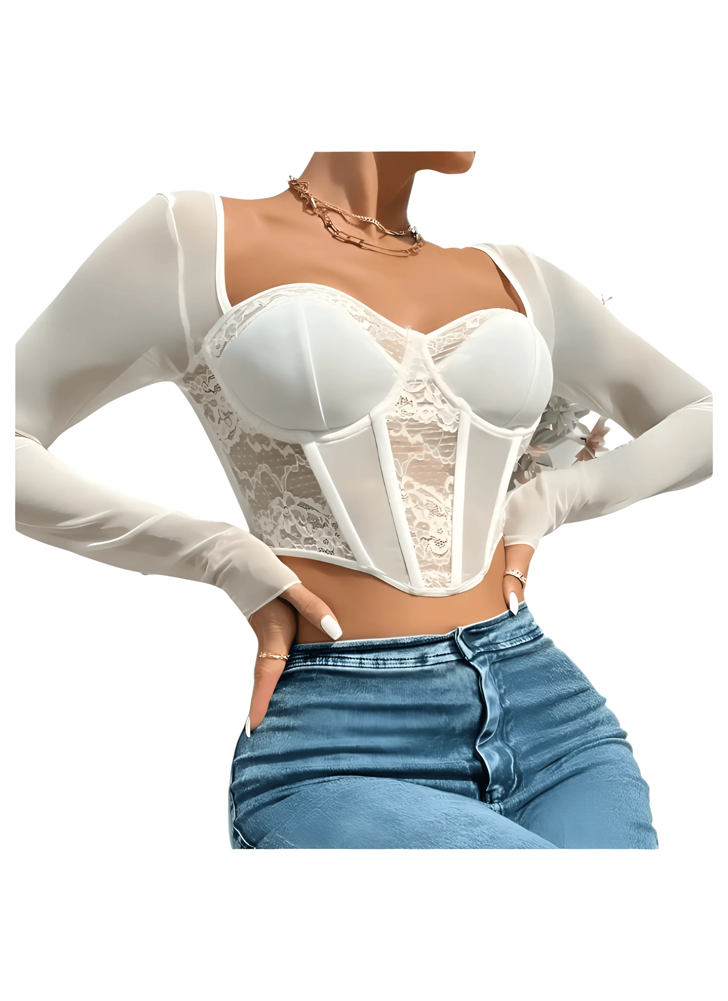 EnchantVibe Lace Crop Top