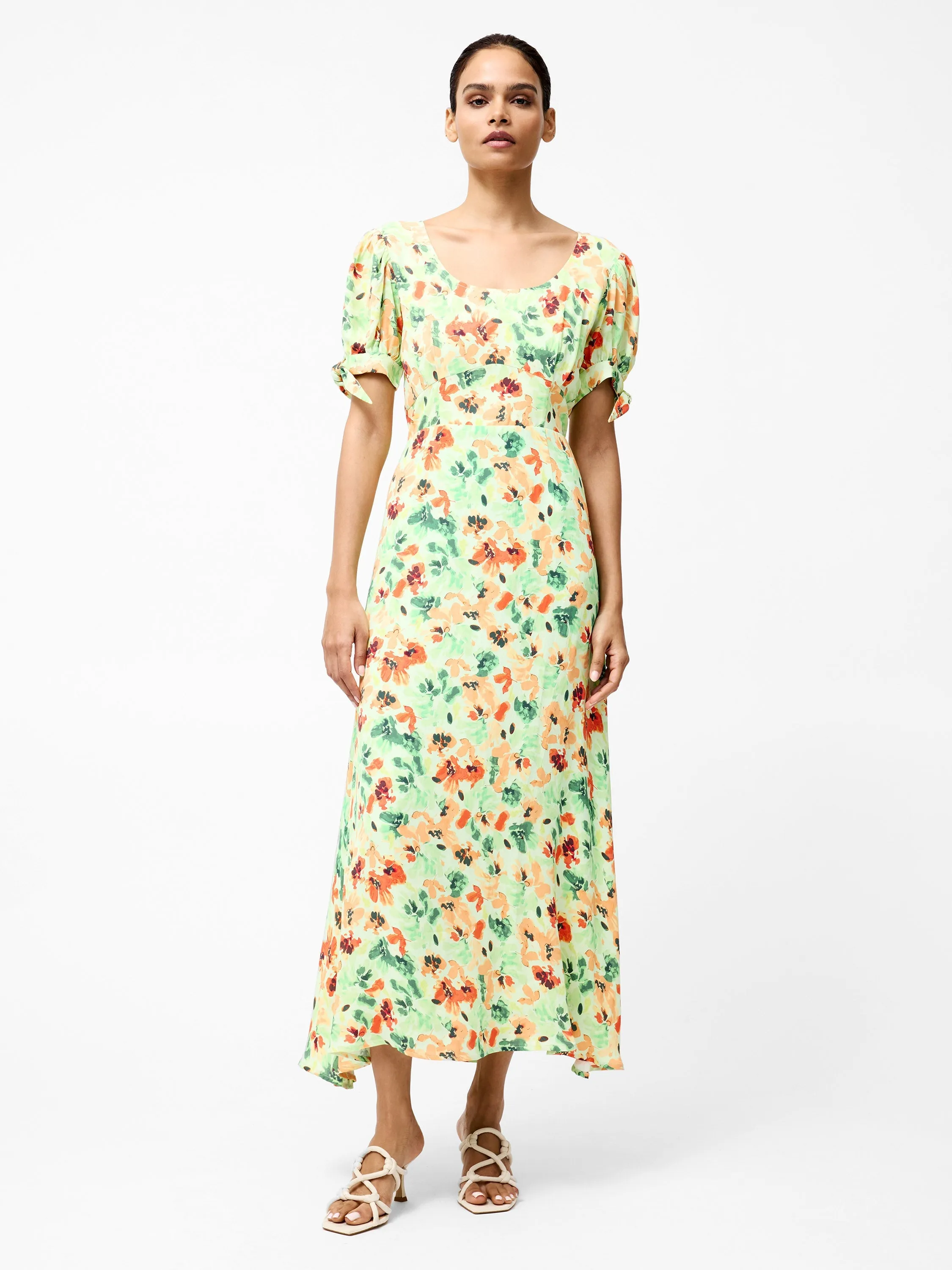 Eve Crepe Scoop Neck Midi Dress