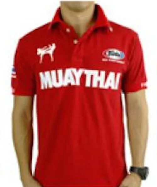 Fairtex "MUAY THAI" Polo Shirt - PL1 - 100% Pre-Shrunk Cotton - Made in Thailand