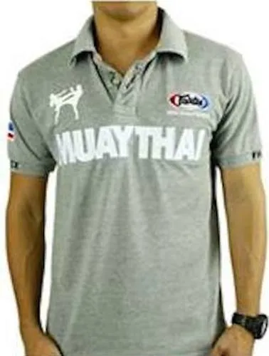 Fairtex "MUAY THAI" Polo Shirt - PL1 - 100% Pre-Shrunk Cotton - Made in Thailand