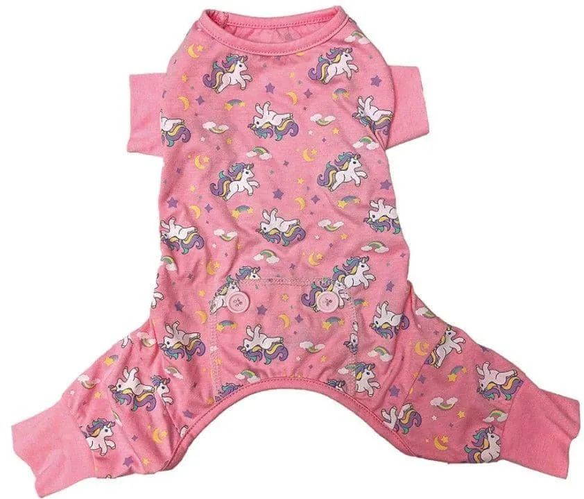 Fashion Pet Unicorn Dog Pajamas Pink - Small