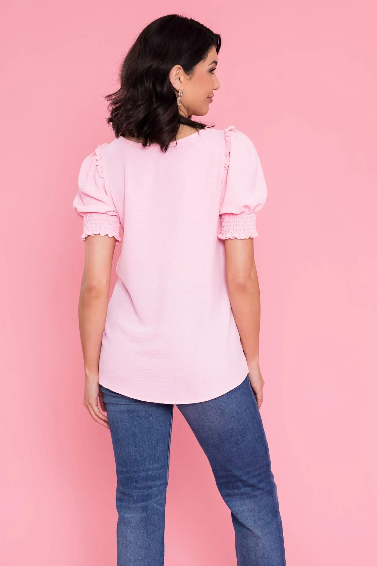 Feeling The Sunshine Puff Sleeve Blouse