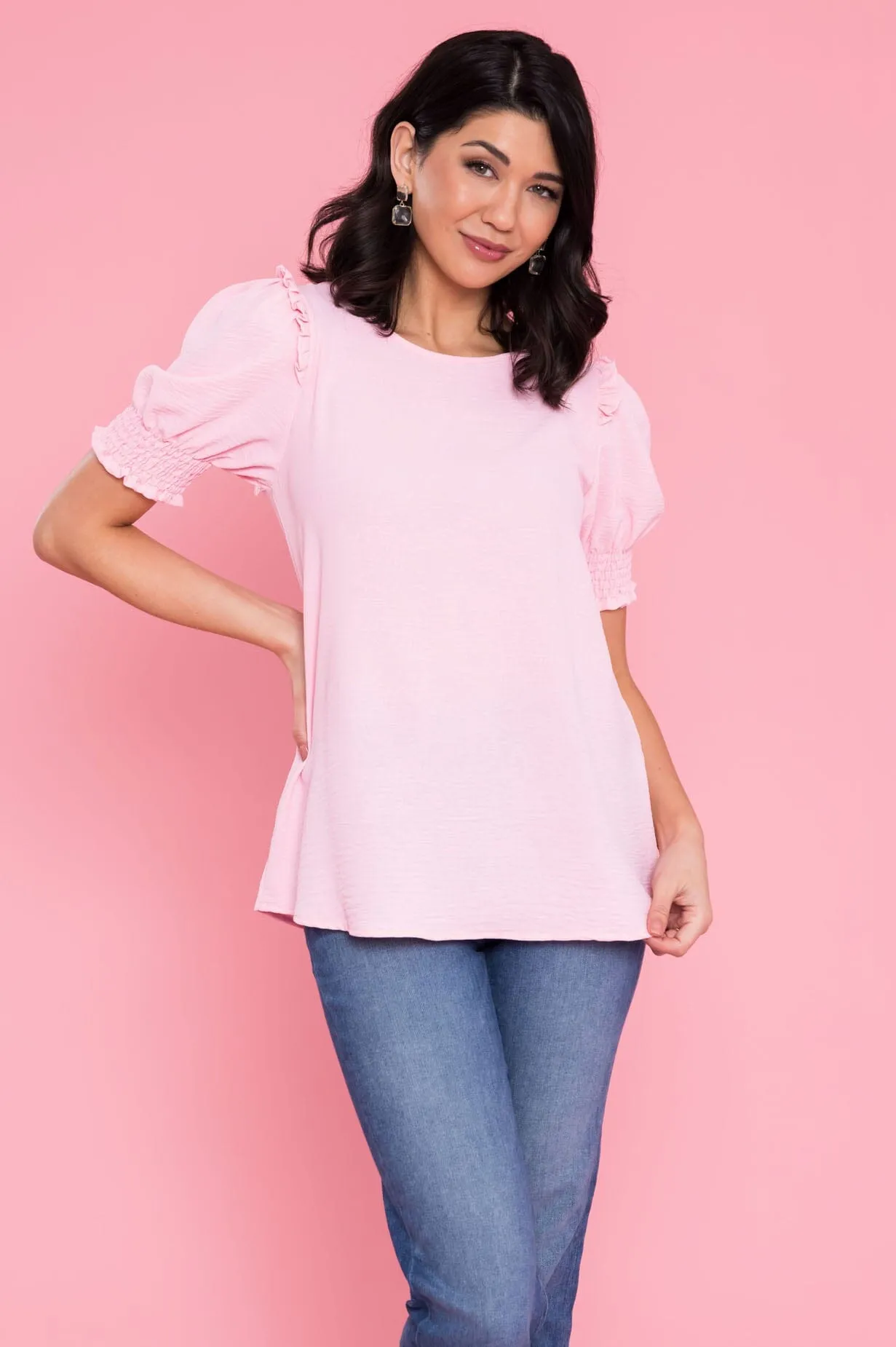 Feeling The Sunshine Puff Sleeve Blouse