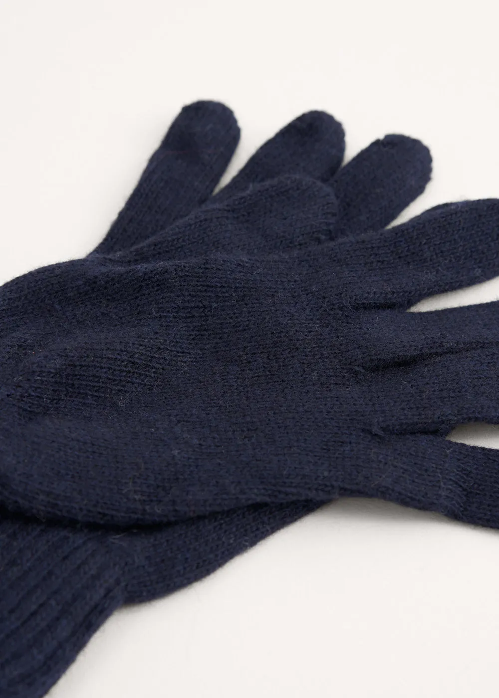GINA CASHMERE MIX GLOVES - NAVY