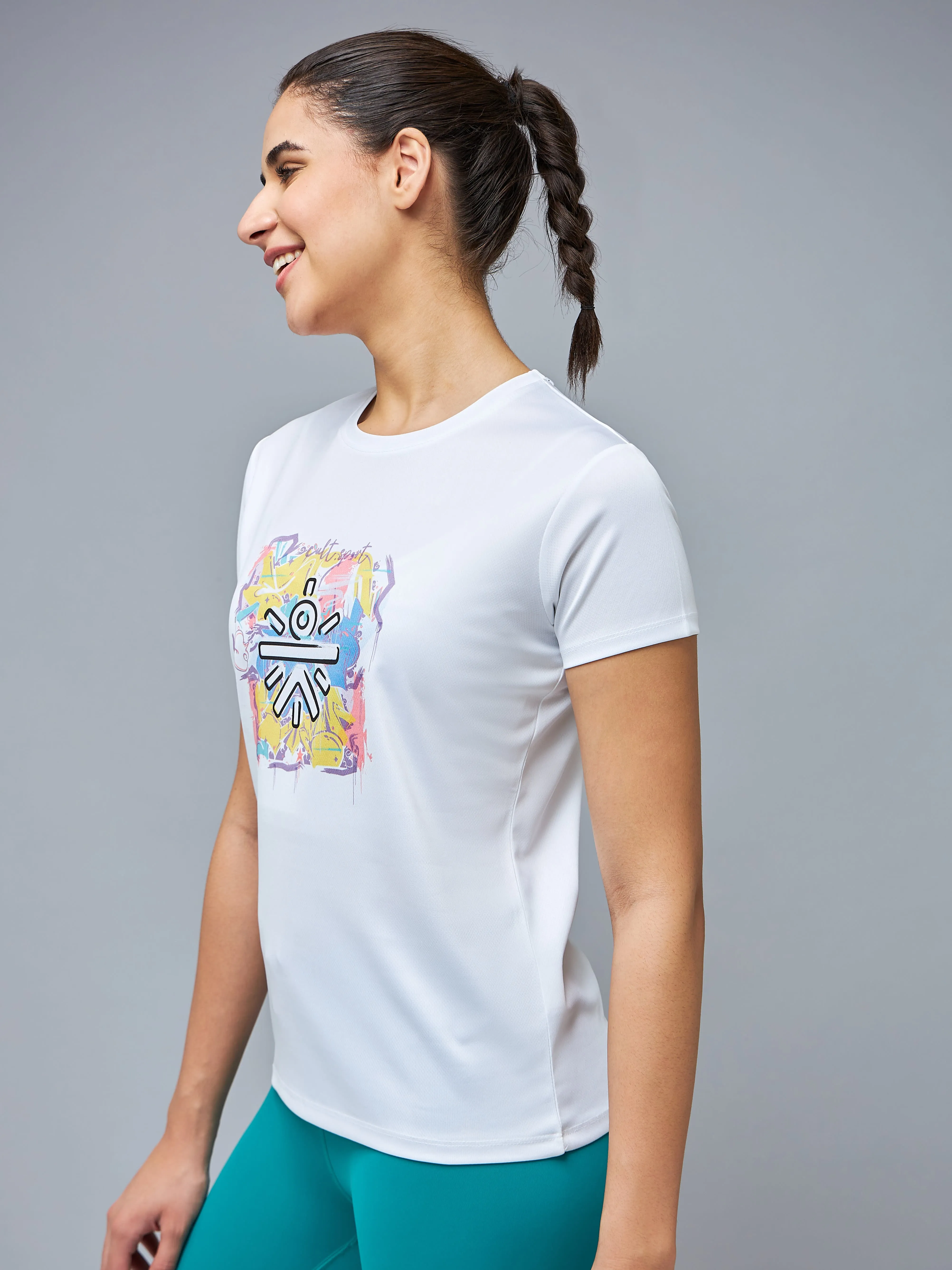 Graphic Print Workout T-shirt