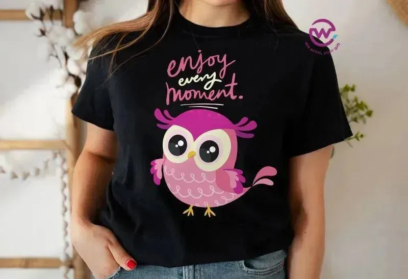 Half sleeve T-shirt- Owl-A