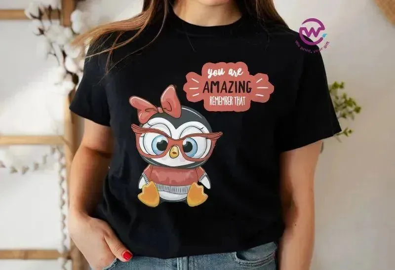 Half sleeve T-shirt- Owl-A