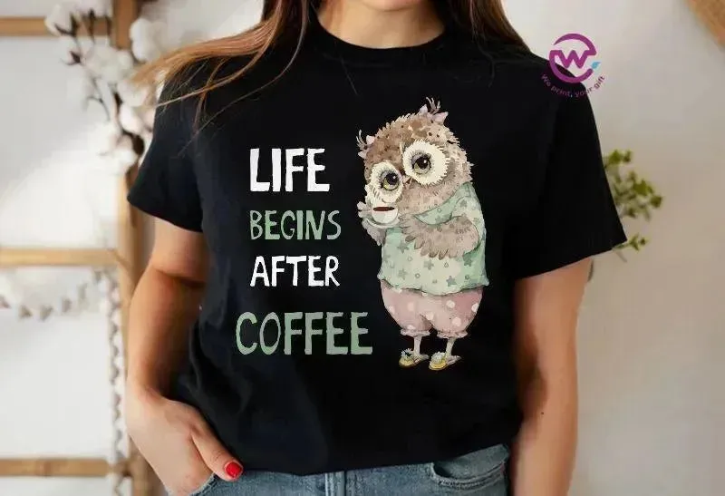 Half sleeve T-shirt- Owl-A