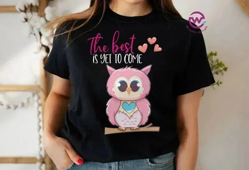 Half sleeve T-shirt- Owl-A