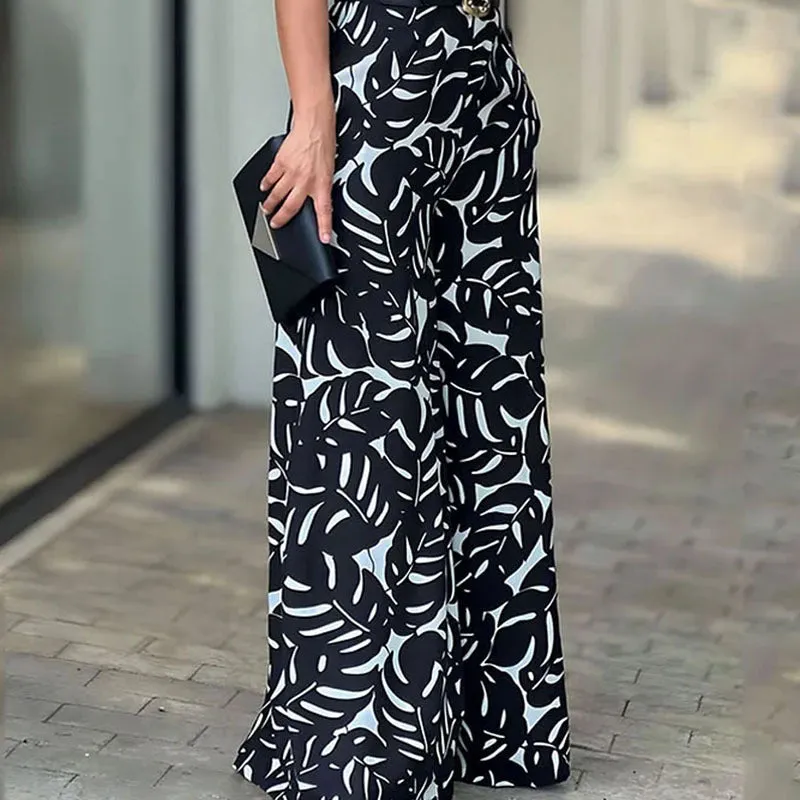 Halter Sleeveless Wide Leg Pants Jumpsuit