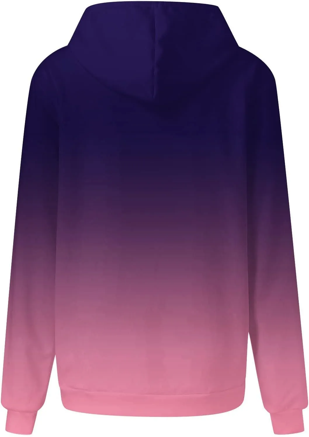 Hoodies for Women 2024 Y2K Gradient Oversized Sweatshirt Trendy Casual Drawstring Hooded Pullover with Pockets