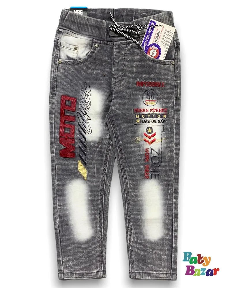 Imported Baby Boy Stylish Pant In Light Black Color MOTO