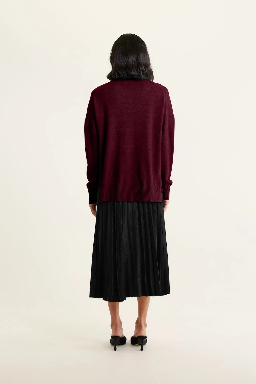 Iris Cashmere Crew Sweater In Endless Passion
