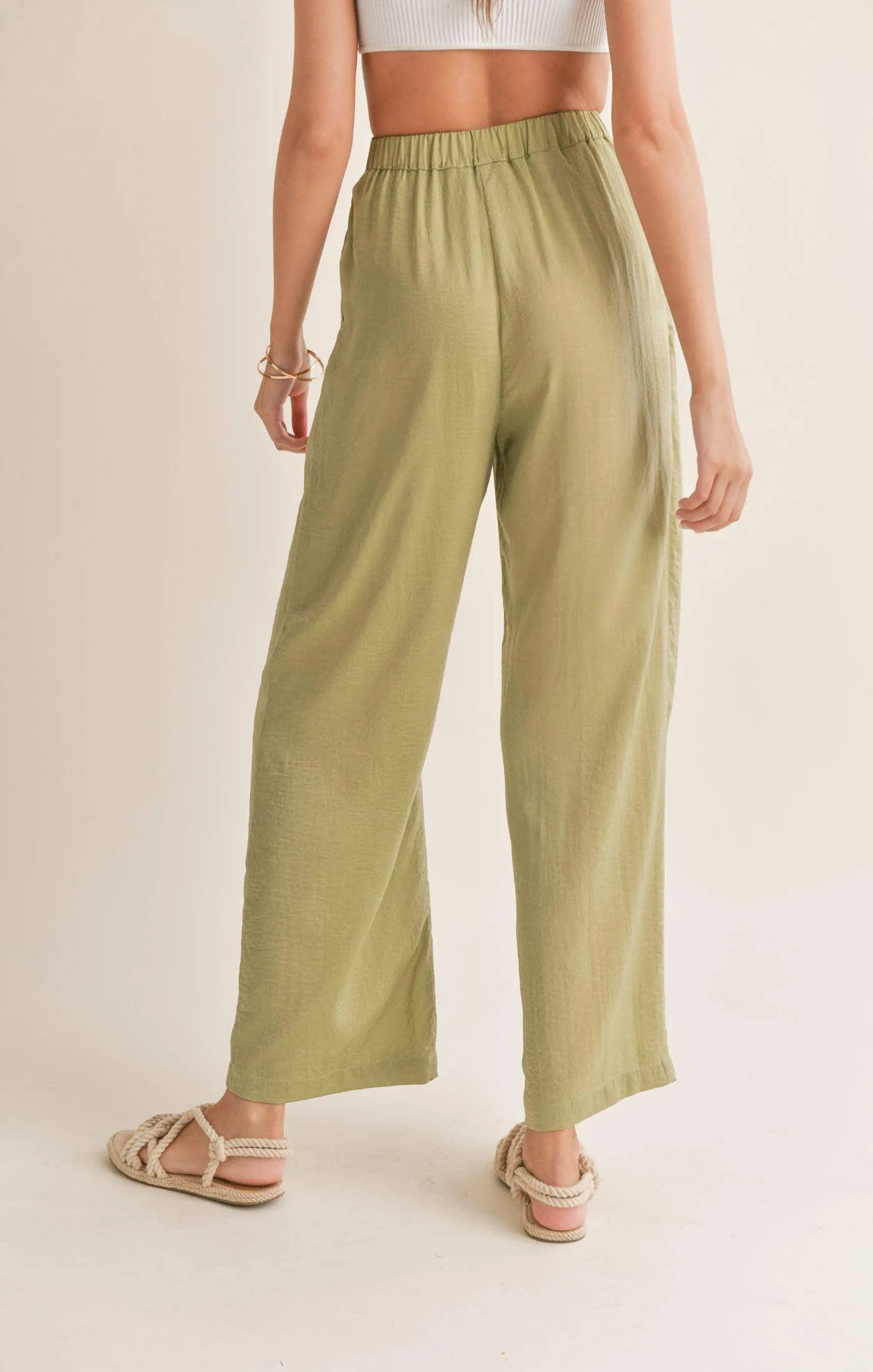 Juicy Pleated Pants: Sage Mint